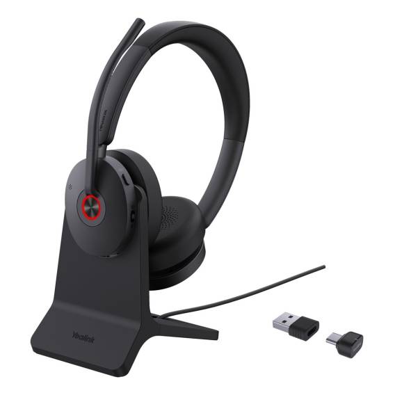Obrázok pre Yealink BH74 + Stand UC USB-C/A Sluchátka s mikrofonem Bezdrátový Přes hlavu Kancelář / call centrum USB Type-C / USB Type-A Bluetooth Nabíjecí podstavec Černá