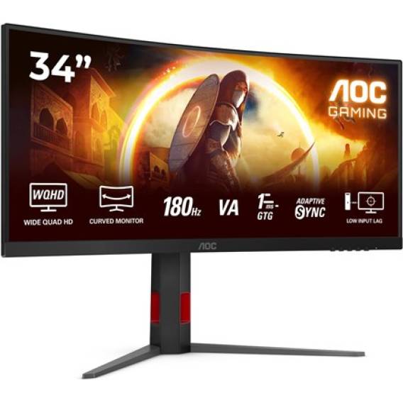 Obrázok pre AOC G4 CU34G4/69 počítačový monitor 86,4 cm (34") 3440 x 1440 px Černá, Červená