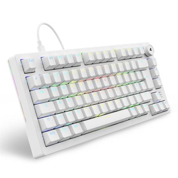 Obrázok pre Sharkoon SGK25 klávesnice Domácí USB QWERTZ Německý Bílá
