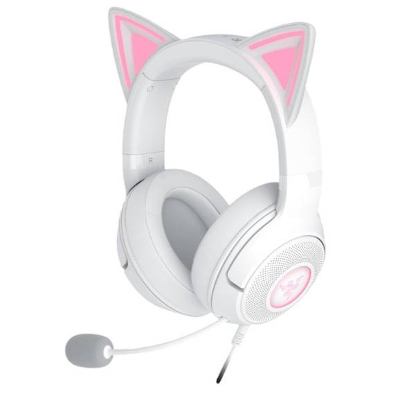 Obrázok pre Razer Kraken Kitty V2 Sluchátka s mikrofonem Kabel Přes hlavu Hraní USB Typ-A Bílá