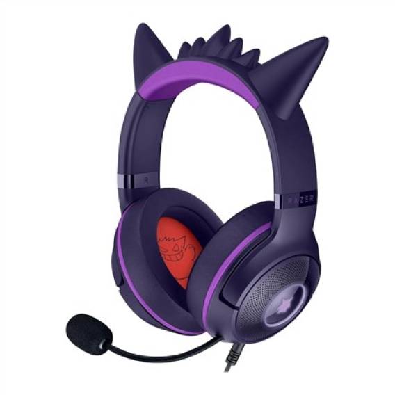 Obrázok pre Razer Kraken Kitty V2 - Pokemon Gengar Ed. Sluchátka s mikrofonem Kabel Přes hlavu Hraní USB Typ-A Růžová