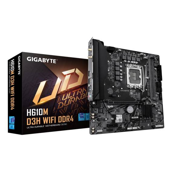 Obrázok pre GIGABYTE H610M D3H WIFI DDR4 základní deska Intel H610 LGA 1700 Micro ATX