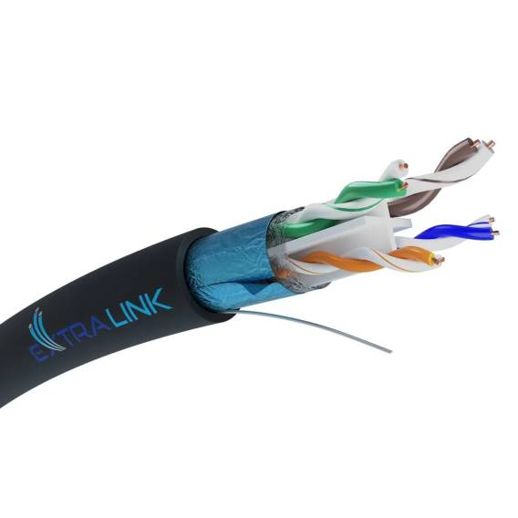 Obrázok pre Extralink Síťový kabel s krouceným párem CAT6 FTP (F/UTP) V2 Externí 305M