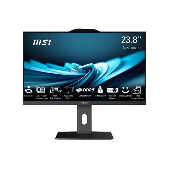 Obrázok pre MSI AIO PRO AP242P 14M-649XEU i5-14400 23,8" IPS LED FHD Non-Touch Anti-Glare 16 GB SSD 512 GB M.2 AX211 WiFi 6E NoOS Black