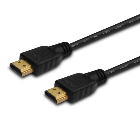 Obrázok pre SAVIO CL-196 HDMI kabel 3 m, černý, pozlacené konektory, verze 2.0 high speed, ethernet/3D