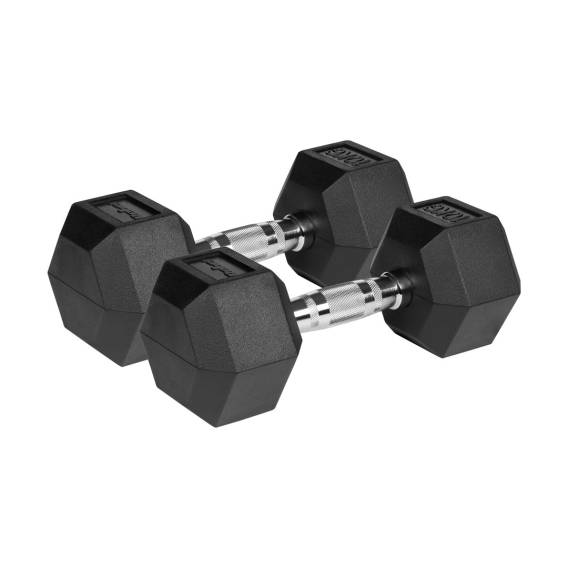 Obrázok pre REBEL ACTIVE Hantle żeliwne gumowane 2x10 kg