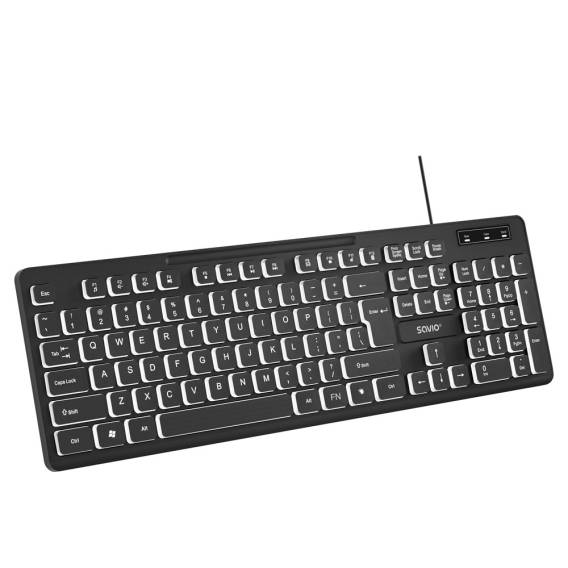 Obrázok pre Savio KB-04 klávesnice Domov/kancelář USB QWERTY Angličtina (UK) mezinárodní Černá