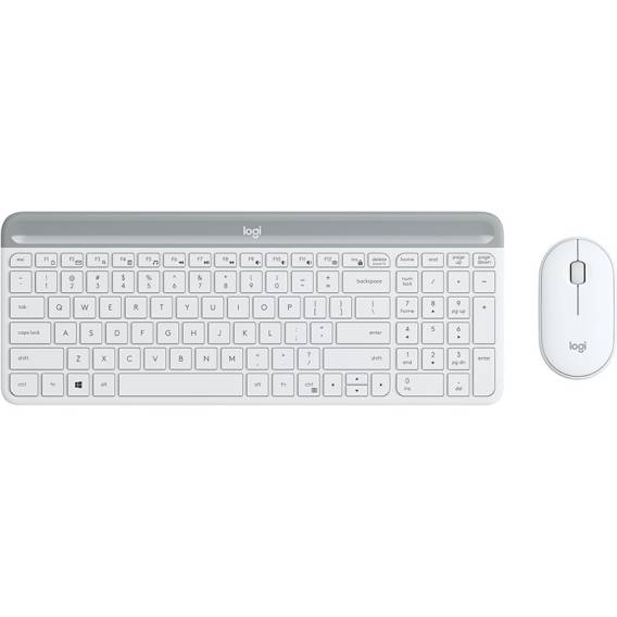 Obrázok pre Logitech 920-009205 klávesnice Obsahuje myš Univerzální RF bezdrátový QWERTY US Mezinárodní Bílá