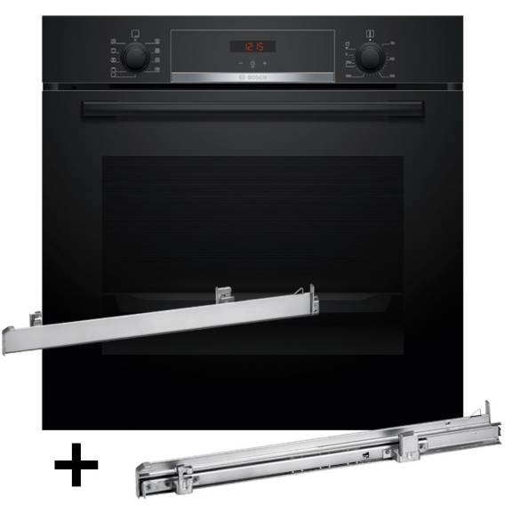 Obrázok pre Trouba BOSCH HBA514BB3 + Teleskopické kolejnice 1 úroveň BOSCH HEZ538000