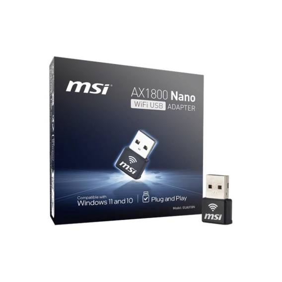 Obrázok pre MSI AX1800 Nano WiFi USB Adapter WLAN 1201 Mbit/s