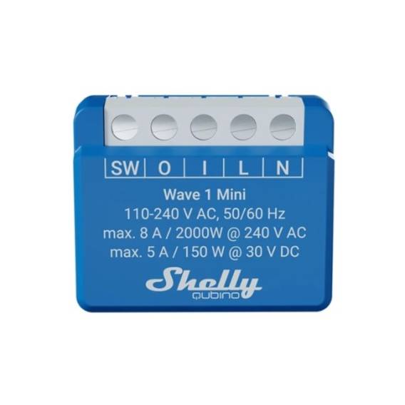 Obrázok pre Shelly Qubino Wave 1 Mini LR Chytrý spínač Z-Wave Modrá