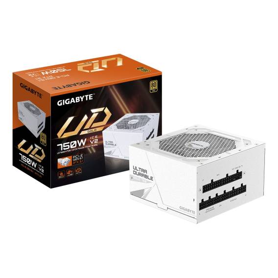 Obrázok pre GIGABYTE UD750GM PG5 V2 ICE napájecí zdroj 750 W 20+4 pin ATX ATX Bílá