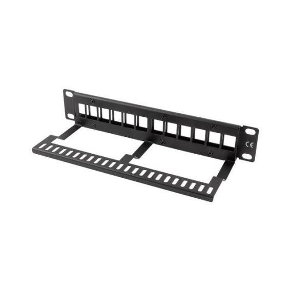 Obrázok pre LANBERG PATCH PANEL PRÁZDNÝ 12 PORTŮ 1U 10" ČERNÝ