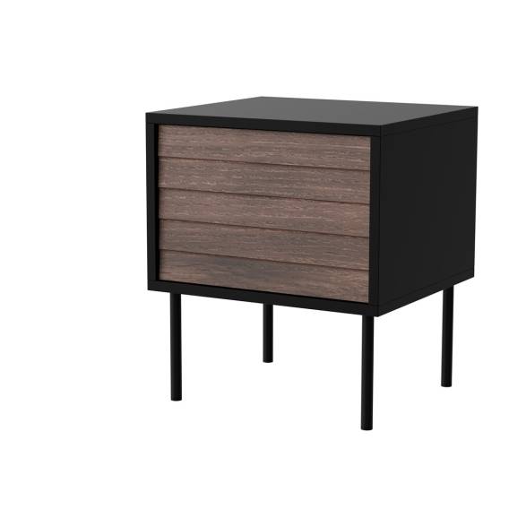 Obrázok pre Noční stolek 2 ks CORTINA 45x40x51 černý/ořech