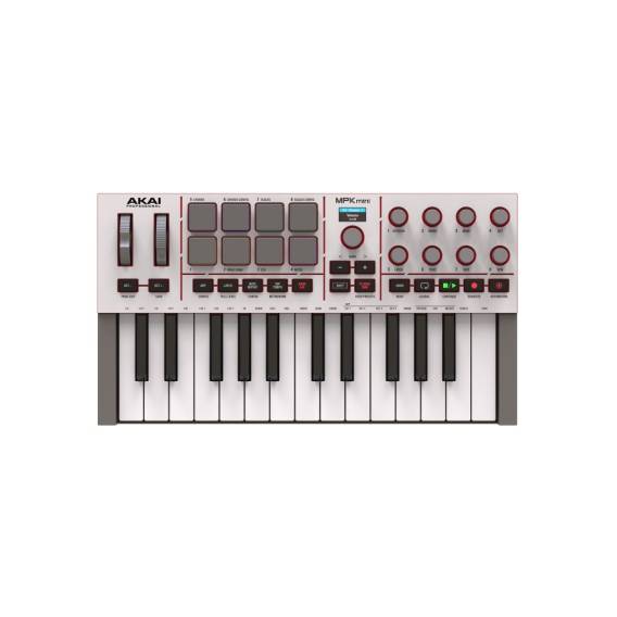Obrázok pre AKAI MPK Mini MK4 - MIDI ovladač / ovládací klávesnice, bílá