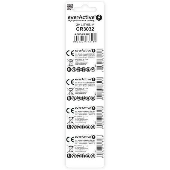 Obrázok pre Lithiová baterie mini everActive CR3032 – blistr 4 ks.