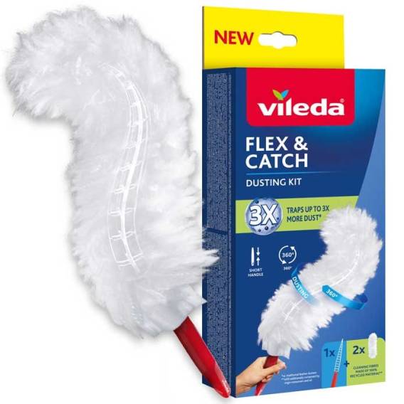 Obrázok pre Vileda prachovka s krátkou rukojetí + 2 náplně Flex&Catch
