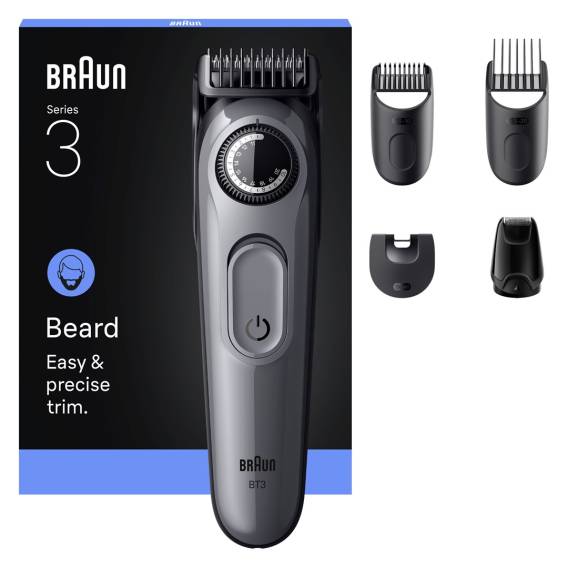 Obrázok pre Braun BeardTrimmer 3 80789789 zastřihovač vousů Napájení/baterie 20 2 cm Černá