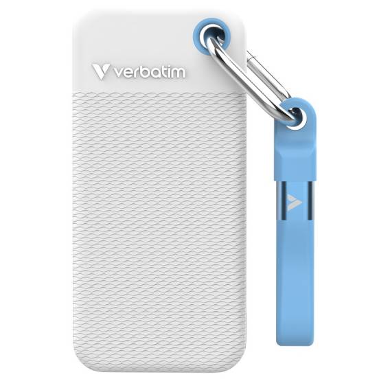 Obrázok pre Verbatim Pocket SSD 1 TB USB typu C 3.2 Gen 2 (3.1 Gen 2) Modrá, Bílá