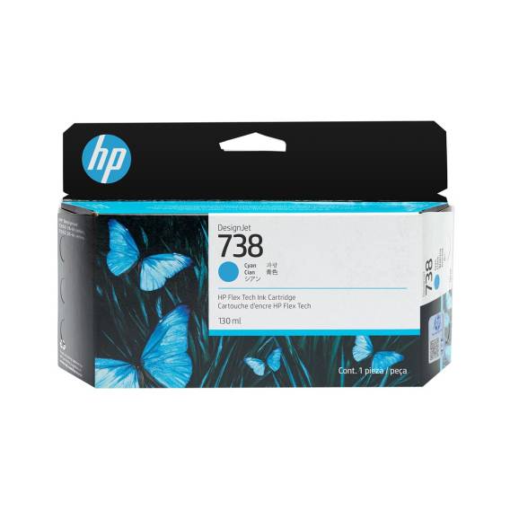 Obrázok pre HP 130ml azurová inkoustová kazeta 738 DesignJet