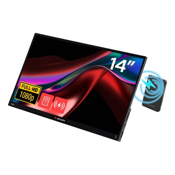 Obrázok pre Verbatim 32088 Přenosný televizor a monitor Přenosný monitor Černá 35,6 cm (14") LED 1920 x 1080 px