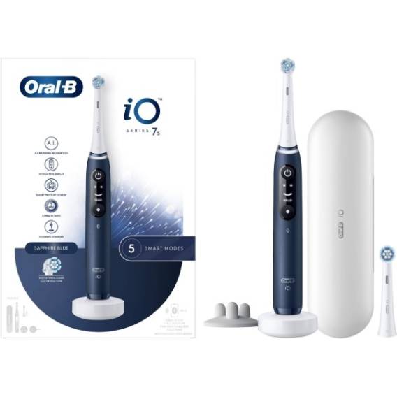 Obrázok pre Oral-B iO 7S Dospělý Oscilační kartáček Modrá, Bílá