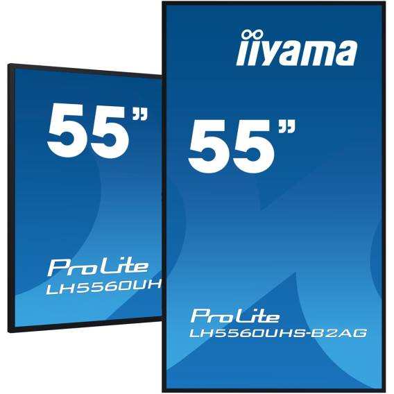 Obrázok pre iiyama LH5560UHS-B2AG sdělovací displej Digitální tabule 138,7 cm (54.6") LED Wi-Fi 500 cd/m² 4K Ultra HD Černá Zabudovaný procesor Android 11 24/7