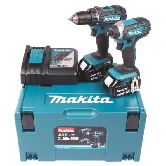 Obrázok pre Makita Cordless Drill Set, 18V, DLX2127MJ
