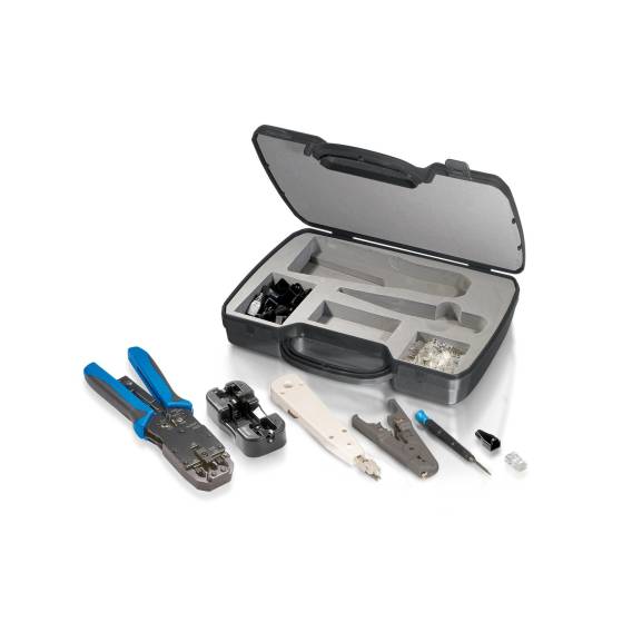 Obrázok pre Equip 129504 krimpovací kleště Sada nářadí Černá, Modrá, Šedá, Bílá