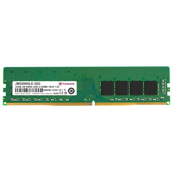 Obrázok pre Transcend JetRam JM3200HLE-32G paměťový modul 32 GB 1 x 32 GB DDR4 288-pin DIMM