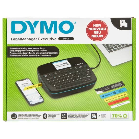 Obrázok pre DYMO LabelManager LabelWriter 640CB Portable & Rechargeable Label Maker with Dual Connectivity - 2197370 tiskárna štítků Přímý tepelný přenos 12 mm/s QWERTY