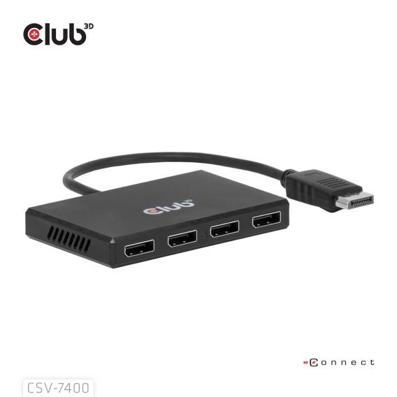 Obrázok pre CLUB3D CSV-7400 videorozdělovač DisplayPort 4x DisplayPort
