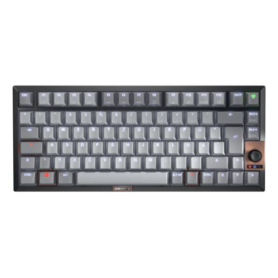 Obrázok pre CHERRY KW 300 MX klávesnice Domácí USB + Bluetooth QWERTZ Německý Černá, Měděná, Šedá