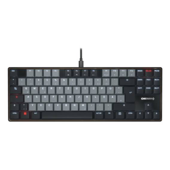 Obrázok pre CHERRY KC 500 MX LP TKL klávesnice Domov/kancelář USB QWERTZ Německý Černá, Šedá