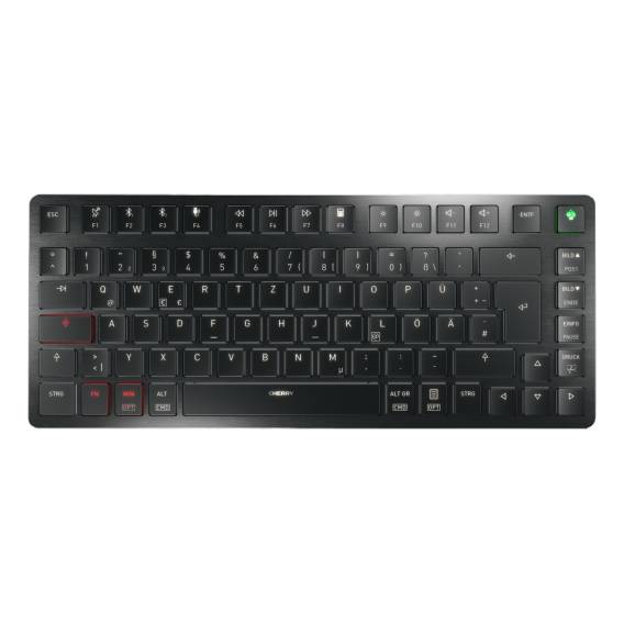Obrázok pre CHERRY KW X ULP 2.0 MINI klávesnice Domov/kancelář USB + RF Wireless + Bluetooth QWERTZ Německý Černá