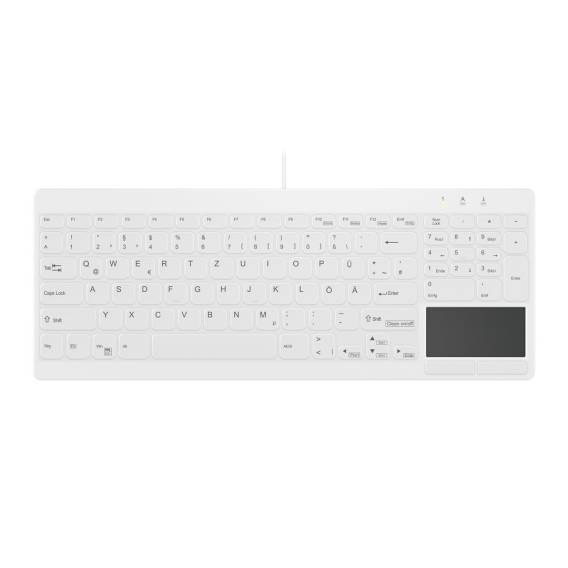 Obrázok pre Contour Design Active Key AK-C7412 klávesnice Lékařský USB QWERTZ Německý Bílá