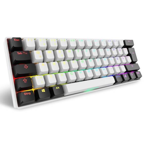 Obrázok pre Sharkoon SGK50 S4 klávesnice Domácí USB QWERTZ Německý Bílá