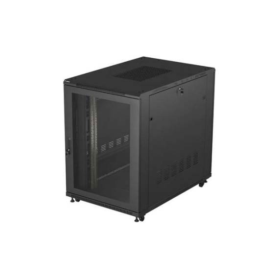 Obrázok pre Stojanový rackový rozvaděč 19" 22U 800x1200 černý perforované dveře Lanberg (flat pack)