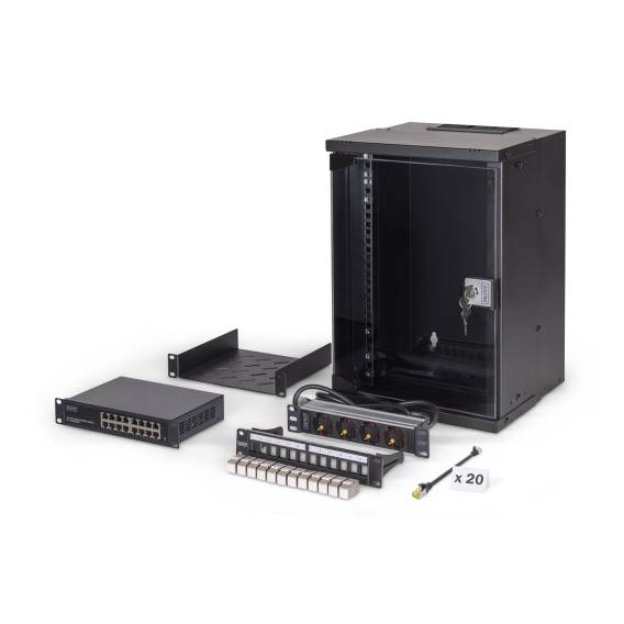 Obrázok pre Digitus DN-49103-SET rack 9U Nástěnný regál Černá