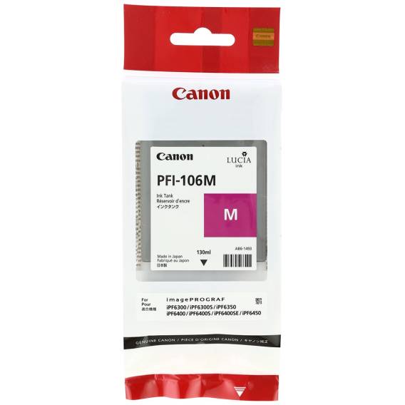 Obrázok pre Canon PFI-106 M inkoustová náplň 1 kusů Originální Magenta fotografická