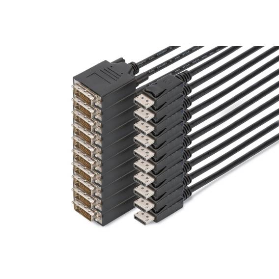 Obrázok pre Digitus AK-990900-020-S adaptér k video kabelům 2 m DisplayPort DVI-D Černá