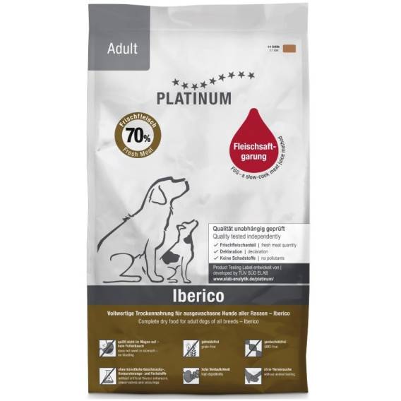 Obrázok pre PLATINUM Adult Iberico - polovlhké krmivo pro psy - 5kg