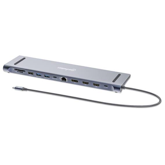 Obrázok pre Manhattan 190305 dokovací stanice/replikátor portů Kabel USB 3.2 Gen 1 (3.1 Gen 1) Type-C Stříbrná