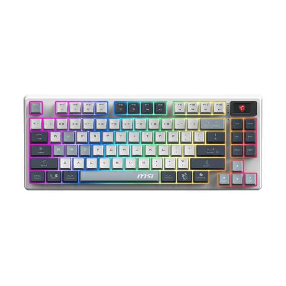 Obrázok pre MSI FORGE GK600 TKL WIRELESS SKY klávesnice Hraní USB + Bluetooth QWERTY Britská angličtina Modrá, Bílá
