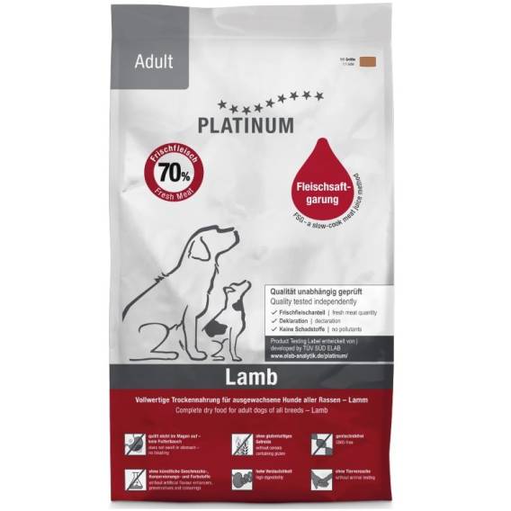 Obrázok pre PLATINUM Adult Lamb - polovlhké krmivo pro psy - 5kg