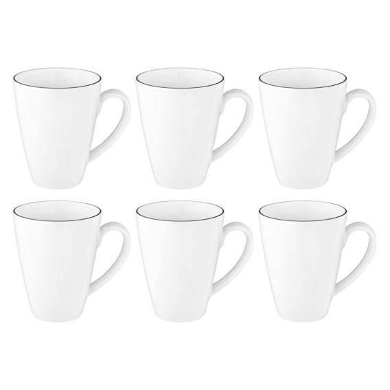 Obrázok pre SELTMANN LIDO BLACK LINE Set of 6 mugs with handle