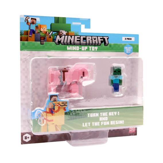 Obrázok pre MINECRAFT S2 3D WIND-UP TOY - BABY ZOMBIE & PIG
