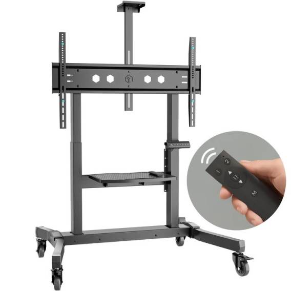 Obrázok pre ONKRON TS1991E-B Mobilní motorizovaný stojan pro TV nebo interaktivní panely 50„-100“, max. 130 kg, černý
