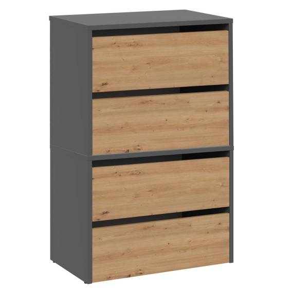 Obrázok pre Topeshop MODO X2 ANT/ART organizér na boty Zavřené Antracit, Dub