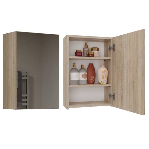 Obrázok pre Topeshop POLA 1DL SONOMA koupelnový doplněk Dub, Dřevo